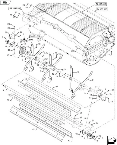 87547423 - Лопасть вентилятора выдува CX8, CR c 12г.в.